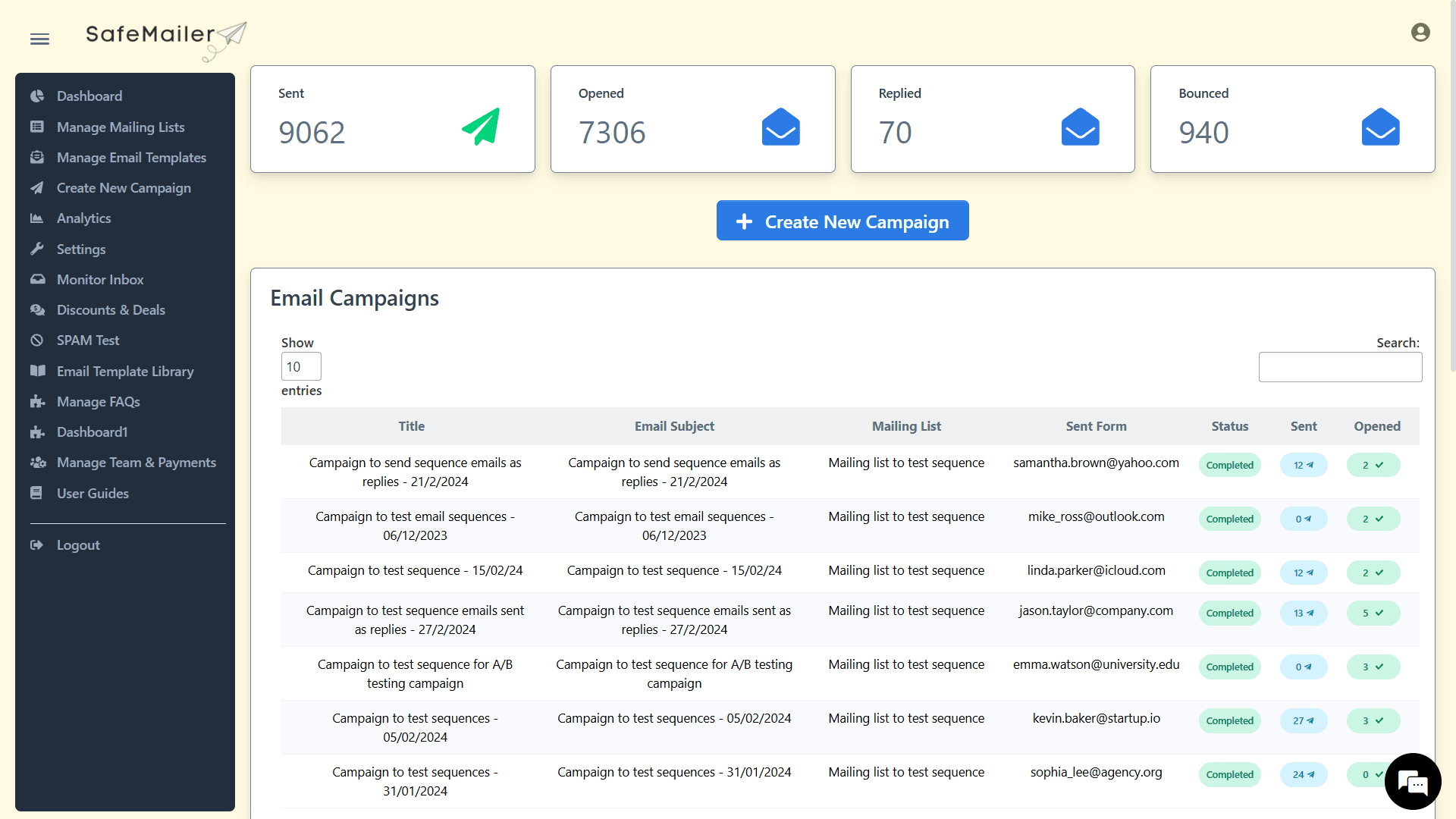 Safemailer project screenshot